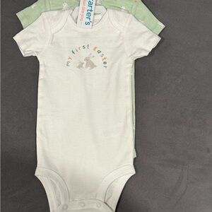 Carter's White "My First Easter" Baby Bodysuit with Bunny Accent
